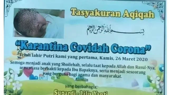 5 Potret Nama Anak Terinspirasi dari Virus COVID-19 Ini Kelewat Kreatif