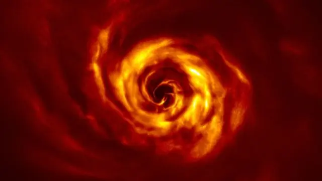 Potret sebuah planet yang lahir di sekitar bintang muda AB Aurigae telah berhasil diabadikan oleh  European Southern Observatory's Very Large Telescope (VLT) (Photo credit by: ESO/Boccaletti et al)