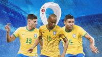 Ilustrasi - Casemiro, Bruno Guimaraes, Fabinho&nbsp;(Bola.com/Bayu Kurniawan Santoso)