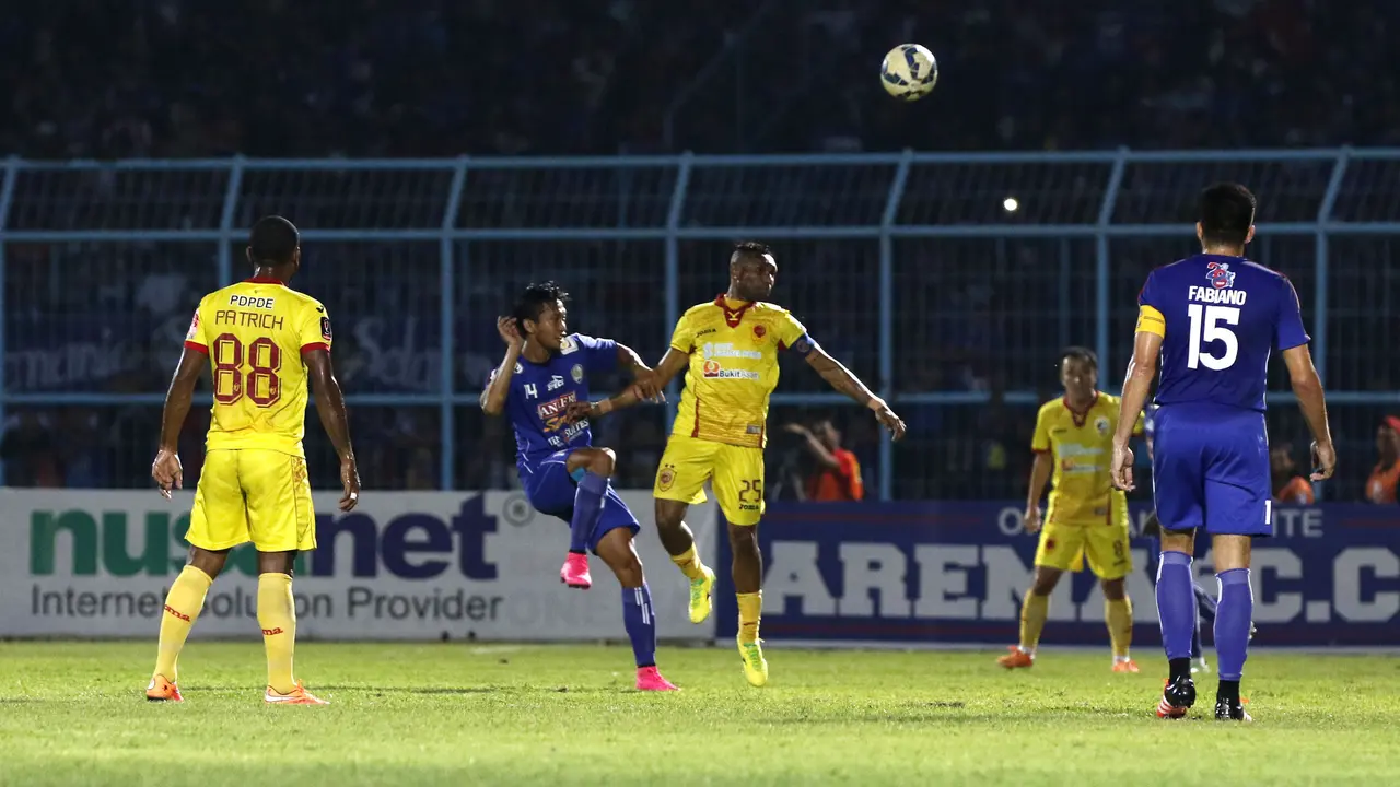 Laga Arema Cronus vs Sriwijaya FC (Liputan6)