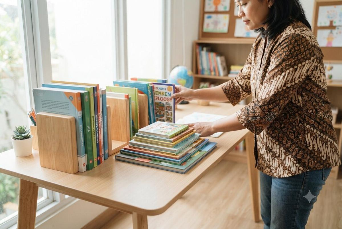 Cara Menata Buku di Meja Belajar Anak agar Menarik dan Rapi