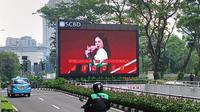 LED ads untuk Jennie dari Jennie Fans Indonesia. (Twitter/jennuefundsID)