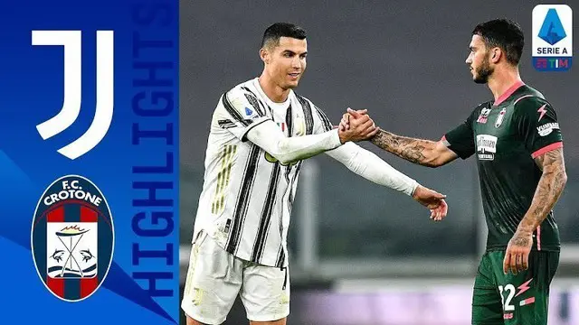 VIDEO: Cristiano Ronaldo Cetak 2 Gol Saat Juventus Libas Crotone 3-0 di Liga Italia