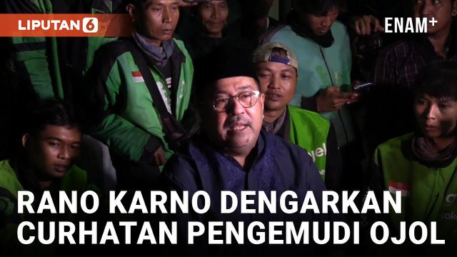 Serap Aspirasi Pengemudi Ojol, Rano Karno Janjikan Ini