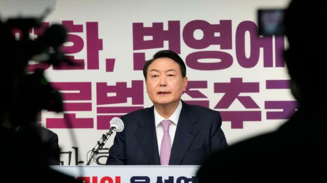 Yoon Suk-yeol, pemenang pemilihan presiden Korea Selatan.(Ahn Young-joon POOL/AFP/File)