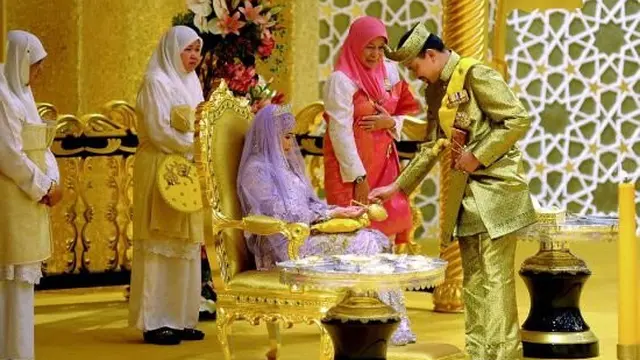 Pernikahan Putri Hajah Hafizah Sururul Bolkiah and Pengiran Haji Muhammad Ruzaini. (X/@Dxbai)