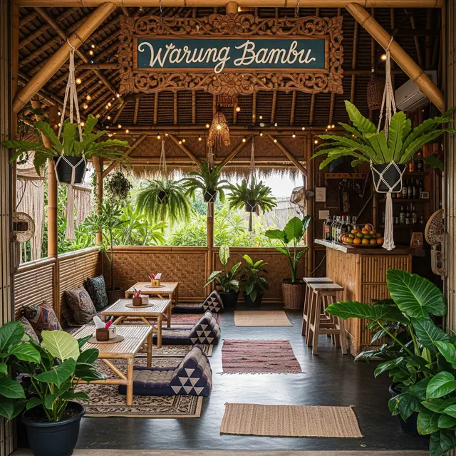 9 Desain Warung dari Bambu tapi Tetap Estetik, Paduan Alami dan Modern