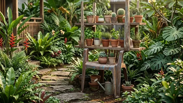 Rak Kaki Terbalik Bergaya Rustik