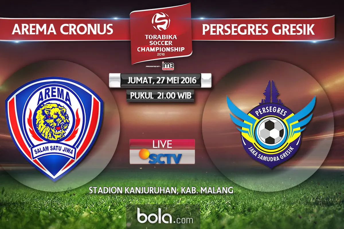 Arema Cronus Vs Persegres Gresik (bola.com/Adreanus Titus)