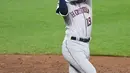 Pemain Houston Astros, Colin Moran saat bertanding bisbol melawan Baltimore Orioles di Oriole Park di Camden Yards di Baltimore, Maryland (22/7). Astros menang 8-4. (Mitchell Layton/Getty Images/AFP)