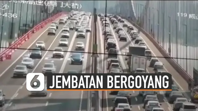 Fenomena unik terjadi di jembatan guangdong. Jembatan ini bergoyang beberapa detik dan sempat menimbulkan kepanikan masyarakat yang sedang melintas.