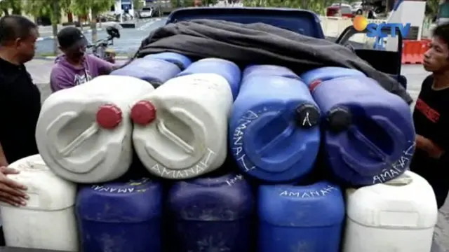 Polisi menggagalkan penyelundupan ribuan liter BBM bersubsidi.