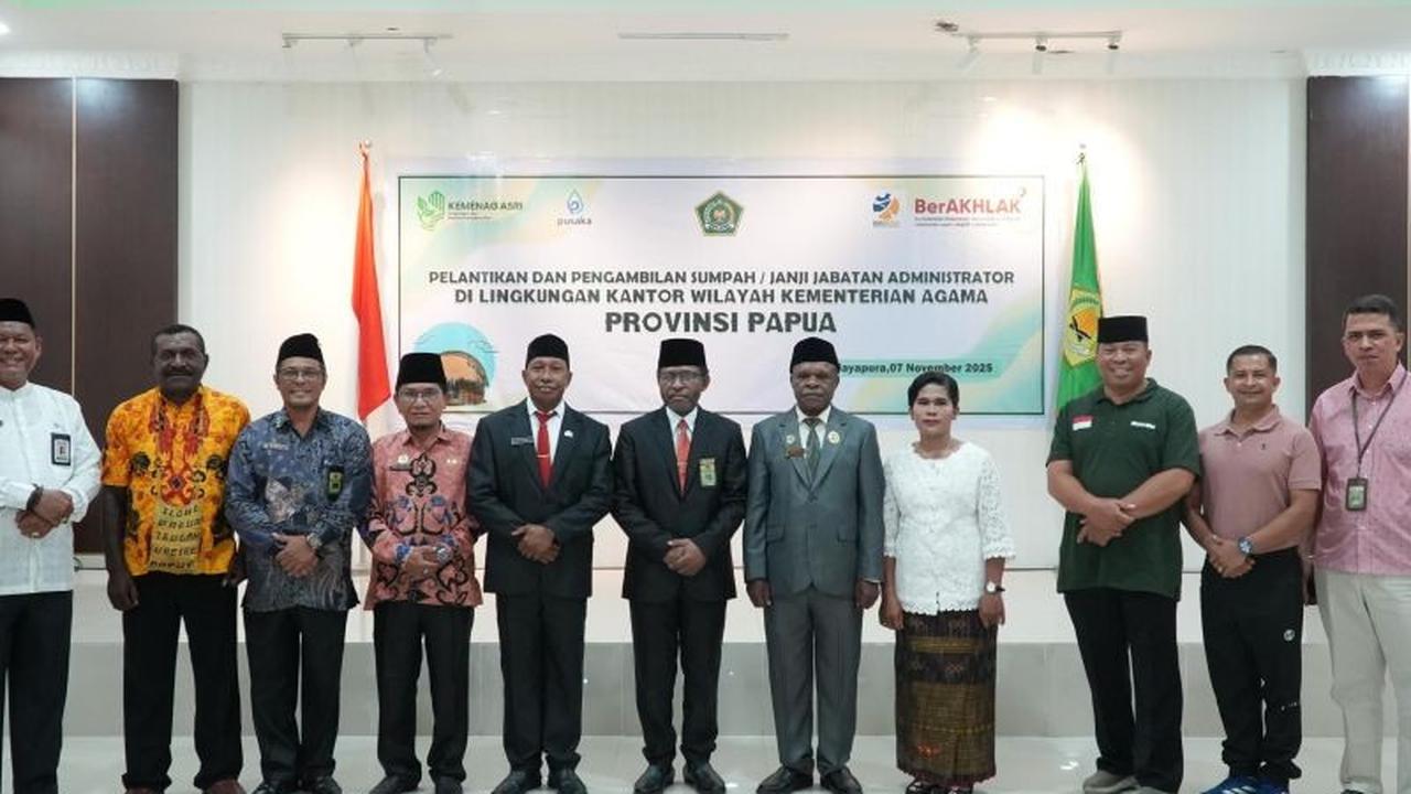 Kemenag Papua Lantik Kepala Kantor Definitif Nabire dan Paniai, Perkuat Pelayanan Publik