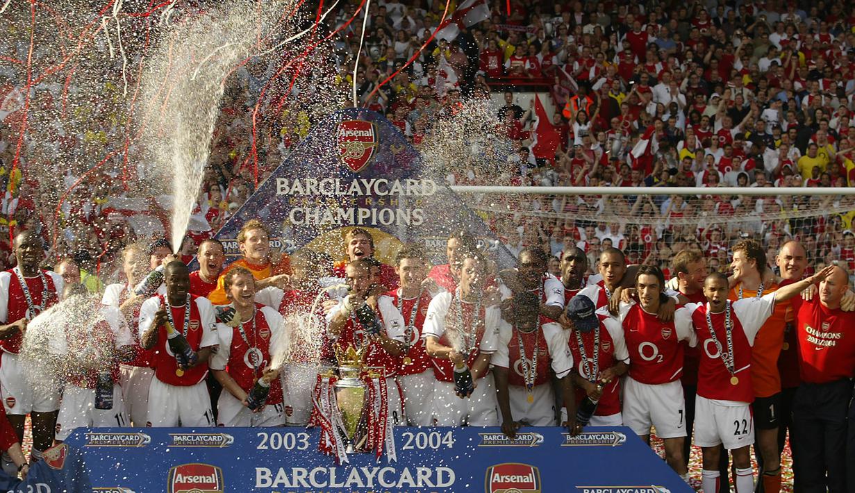 Arsenal (3 kali juara Premier League) - Tahun juara: 1997–1998, 2001–2002, 2003–2004. (AFP/Jim Watson)