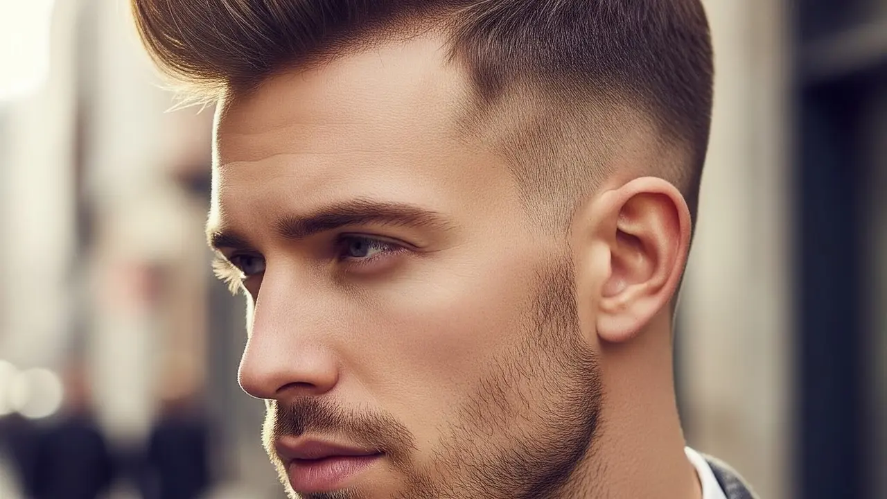 Model Rambut Pria Atas Panjang Samping Tipis yang Modern (Image by Gemini AI)
