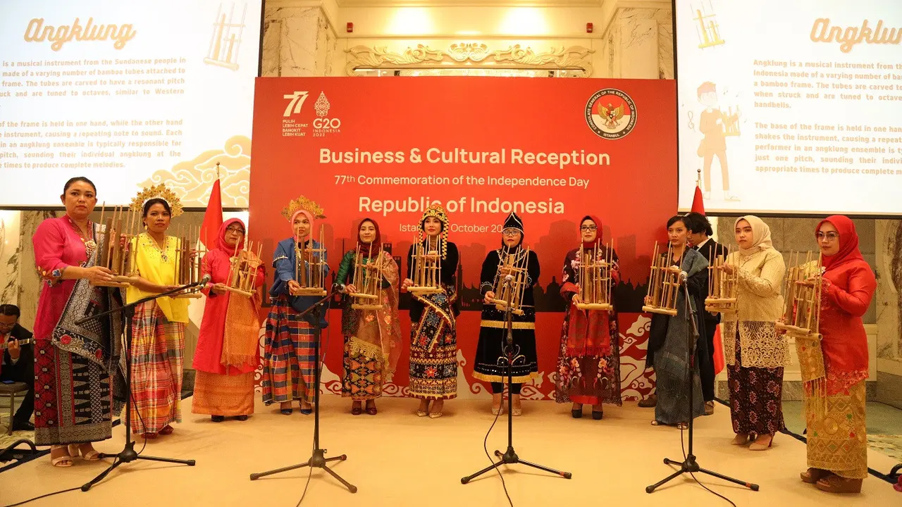 KJRI Istanbul menyelenggarakan acara Business and Cultural Reception, bertempat di Shangri-La Bosphorus Hotel, Istanbul Turki (11/10/2022). (Dok: Kemlu RI)