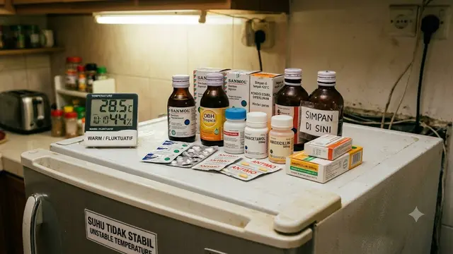 Obat-obatan Diatas Kulkas
