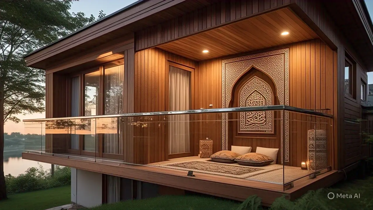 Desain Rumah Kayu Modern Bergaya Islami