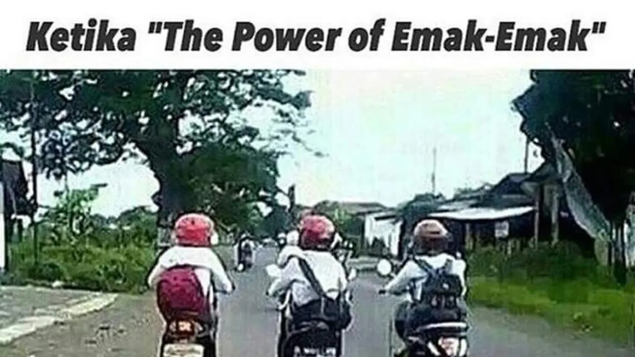 Kumpulan Meme Ibu-Ibu Naik Motor di Jalan Raya, Dijamin Bikin Cekikikan ...