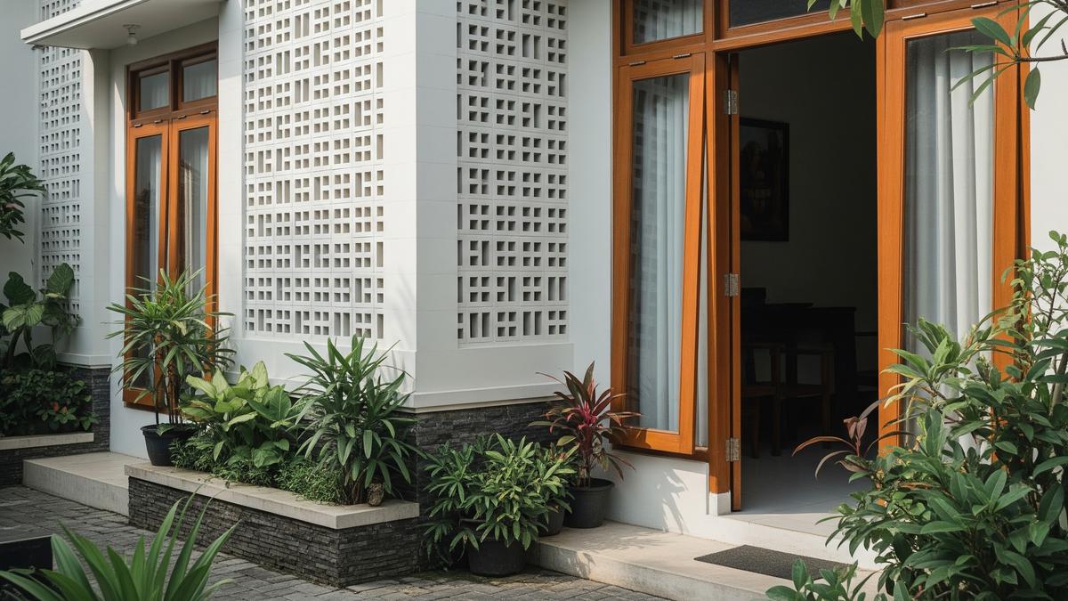 8 Kombinasi Roster dan Kayu untuk Fasad Rumah Minimalis, Tampak Elegan dan Modern
