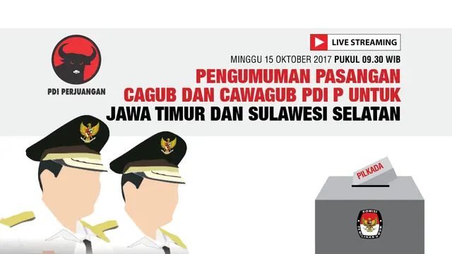 Live Streaming Megawati Umumkan Cagub Jatim dan Sulsel