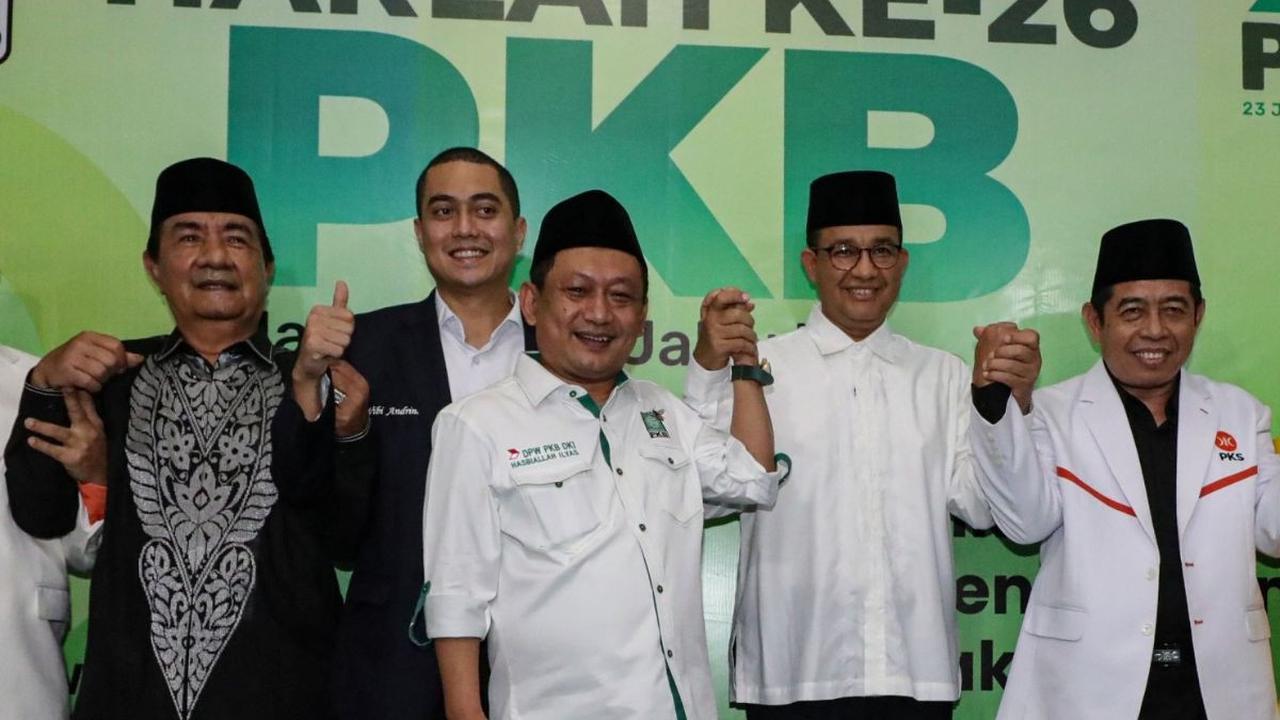 Dalam acara tasyakuran ini juga dihadiri oleh sejumlah perwakilan dari partai politik lainnya, termasuk Partai Demokrat, Partai Solidaritas Indonesia (PSI), Partai Keadilan Sejahtera (PKS), dan Partai Demokrasi Indonesia Perjuangan (PDIP). Foto: Liputan6