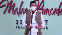 Ketua Satgas COVID-19 Doni Monardo bercerita bantu batalkan mutasi Komandan Lapangan RSDC Wisma Atlet Letkol Arifin di Kemayoran, Jakarta, Selasa (23/3/2021). (Badan Nasional Penanggulangan Bencana/BNPB)