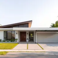 Bentuk Rumah Minimalis ada Garasi (Sumber: qween.ai)