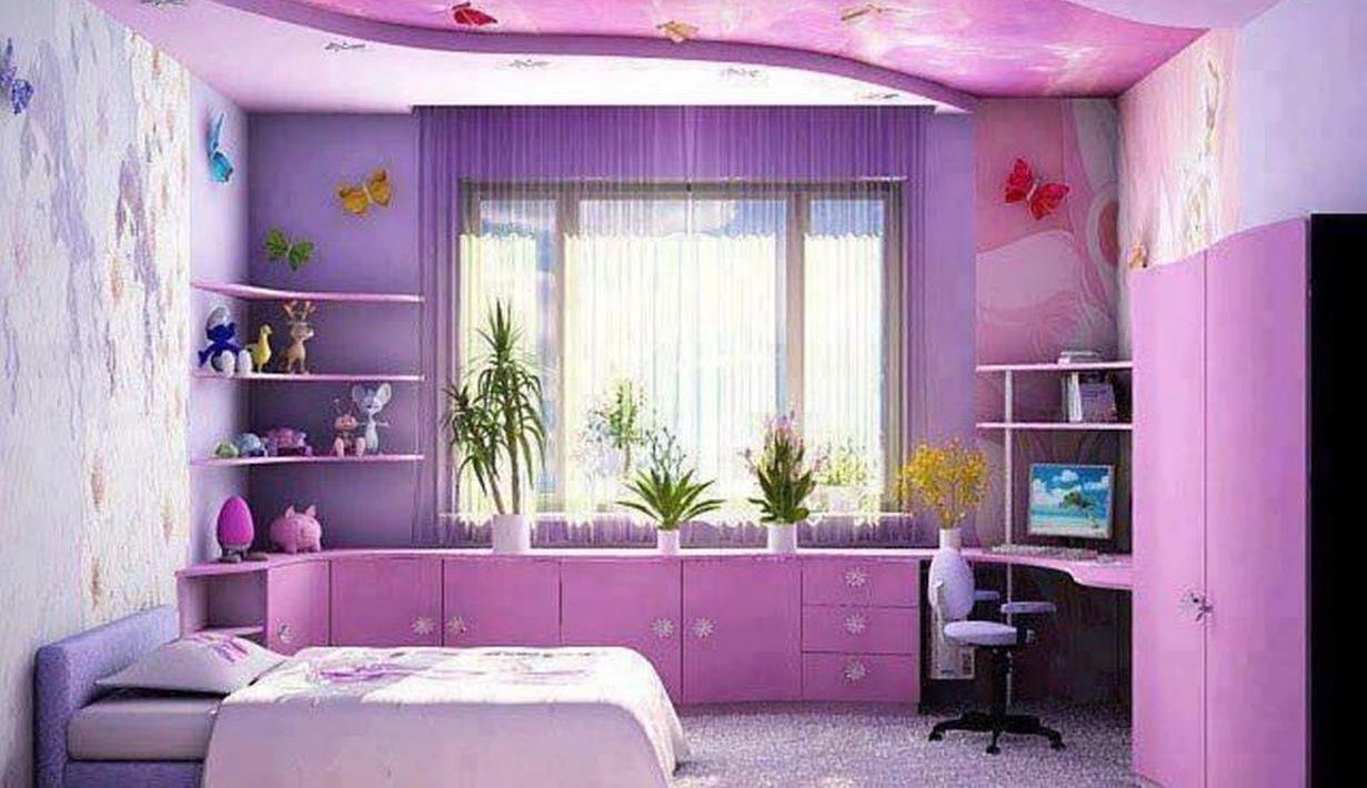 Inspirasi Kamar Tidur Nuansa Ungu Keren Manis Banget 
