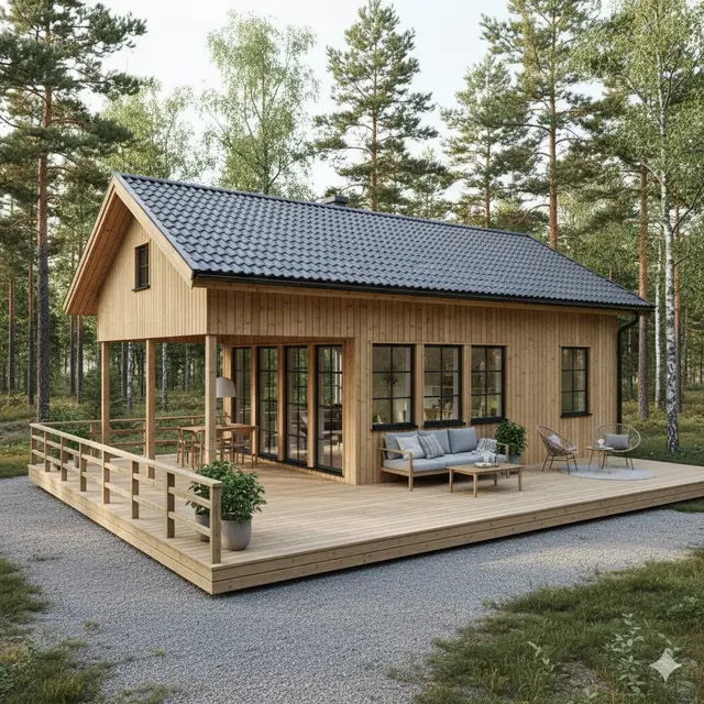 Model Rumah Nordik (Image by Gemini AI)