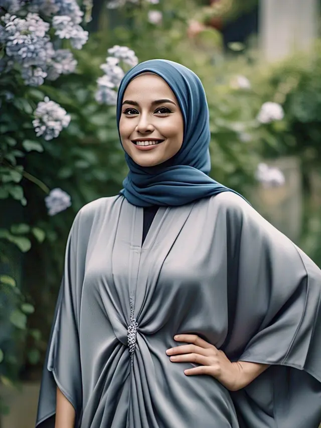 Model Gamis Kaftan Kekinian untuk Wanita Usia 40-an