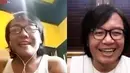 Ari Lasso nyatanya ketawa ngakak ketika melihat potret orang yang mirip dengannya. Gaya penampilannya lengkap dengan kacamata serta sisiran rambutnya benar-benar mirip. Wajar saja jika momen keduanya bertemu secara virtual ini mengundang perhatian. (Liputan6.com/YouTube/Ari Lasso TV)