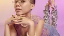 Ia hadirkan tampilan yang seru, berani padukan motif animal print dengan gaya fashion terkini. [Foto: Instagram/ Cadburylemonade]