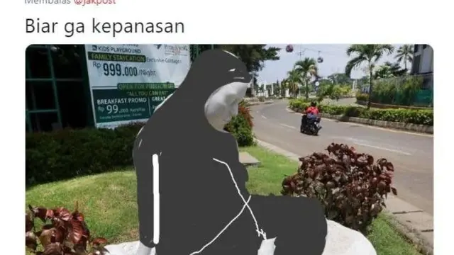 Meme Kocak Protes Patung Putri Duyung Ancol Ditutupi Kain