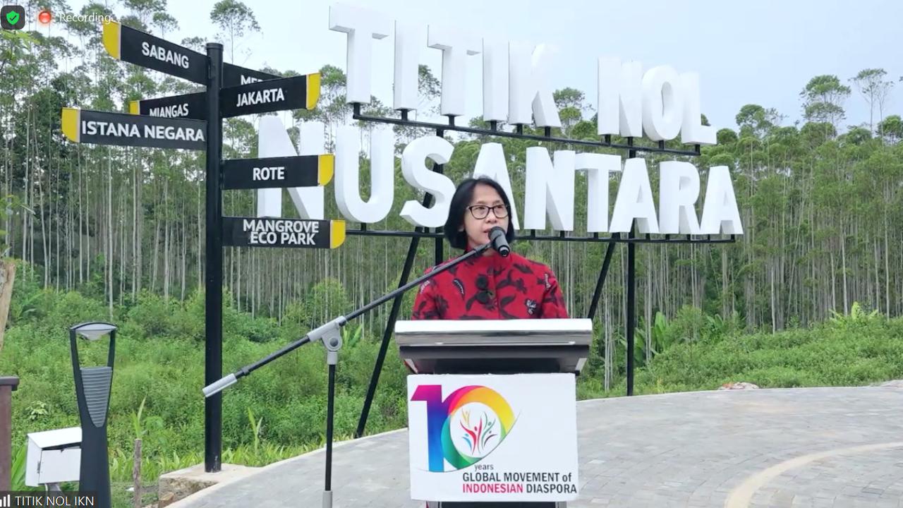 Presiden IDN Global 2021 - 2023 Kartini Sarsilaningsih di Titik Nol IKN.