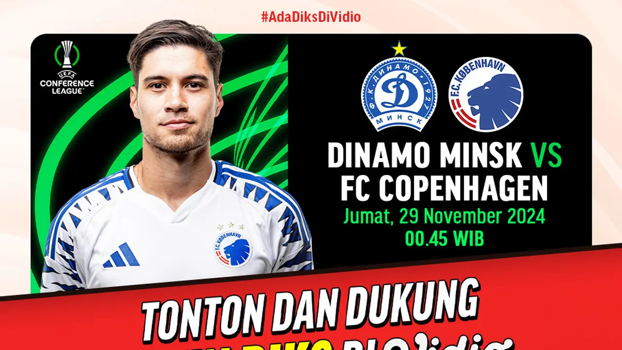 Jadwal Liga Konferensi UEFA Dinamo Minsk vs Copenhagen Matchweek 4 di VIdio
