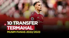 Berita Motion Grafis: 10 Pemain Termahal di Bursa Transfer Musim Panas 2022, Antony Menjadi Rekrutan Termahal Manchester United Musim Ini.