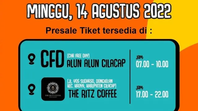 Cilacap Fair akan diselenggarakan pada 2-4 September 2022 di Lapangan Bangga Mbangun Desa, Jalan Bromo, Cilacap Selatan.