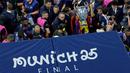 Tim racikan pelatih Luis Enrique tampil penuh determinasi sepanjang pertandingan. (Michaela STACHE/AFP)