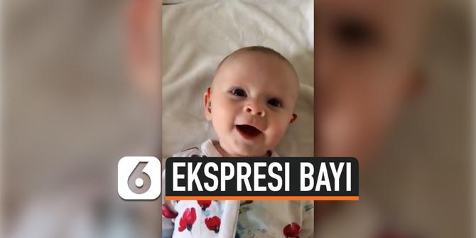 VIDEO: Momen Haru Ekspresi Bayi Pakai Alat Bantu Dengar