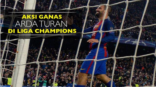 Video aksi ganas Arda Turan saat Barcelona membantai Borussia Monchengladbach 4-0 di Liga Champions, Selasa (6/12/2016).