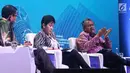 (Dari kiri) Managing Director MAS Ravi Menon, Gubernur Bank Thailand Veerathai Santiprabhob, dan Gubernur BI Perry Warjiyo saat seminar di pertemuan IMF-WB 2018, Nusa Dua, Bali, Jumat (12/10). Pertemuan membahas kebijakan moneter. (Liputan6/Angga Yuniar)