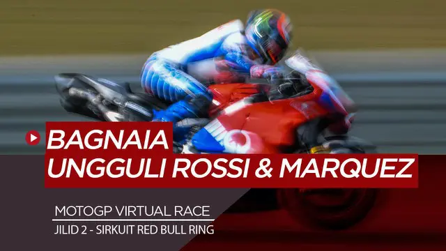VIDEO: Kalahkan Valentino Rossi dan Marc Marquez, Bagnaia Menangi MotoGP Virtual Race