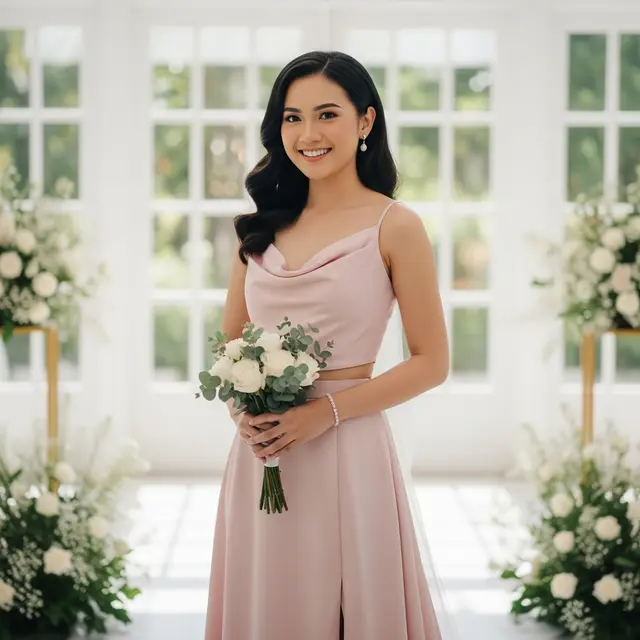 Baju Bridesmaid Atas Bawah yang Elegan (Gemini AI)