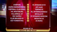 Hasil Undian Babak 16 Besar Liga Europa (FABRICE COFFRINI / AFP)