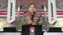 Tangkapan layar menampilkan Komisaris Utama PT. Bukalapak.com Tbk, Bambang Brodjonegoro saat membèri sambutan pencatatan perdana saham BUKA secara virtual, Jakarta, Jumat (6/8/2021). (Liputan6.com)