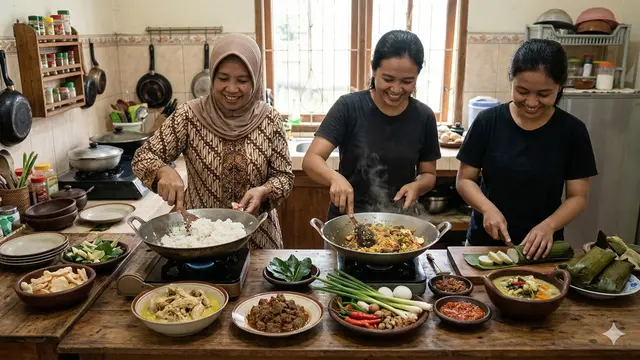 Tips Menyimpan dan Mengolah Sisa Makanan Lebaran (Foto: Gemini AI)