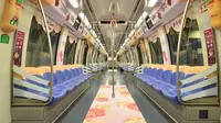 Sambut Tahun Baru Imlek, Kereta MRT Singapura Bersolek