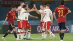 Timnas Spanyol hanya bermain imbang 1-1 saat menghadapi Polandia dalam laga matchday kedua Grup E Euro 2020 (Euro 2021) di La Cartuja Stadium, Sevilla, Minggu (20/6/2021) dini hari WIB. Dengan hasil ini, semua tim di Grup E masih berpeluang lolos ke babak 16 Besar.  (Foto: AP/Pool/Lluis Gene)