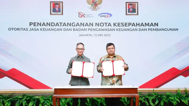 OJK dan BPKP sepakat meningkatkan kerja sama untuk memperkuat pengawasan sektor jasa keuangan. (Dok OJK)